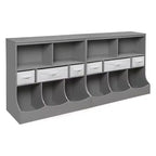 Mobile contenitore combinato con tre cesti, grigio