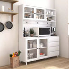 Grande mobile dispensa credenza da cucina indipendente con 4 cassetti e armadietto contenitore