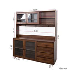 Grande mobile dispensa credenza da cucina indipendente con 4 cassetti e armadietto contenitore