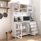 Grande mobile dispensa credenza da cucina indipendente con 4 cassetti e armadietto contenitore