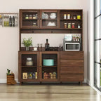 CLIHOME Large Kitchen Hutch Cabinet, Freestanding Pantry Cabinets Storage Kitchen Cupboard with 4 Drawers