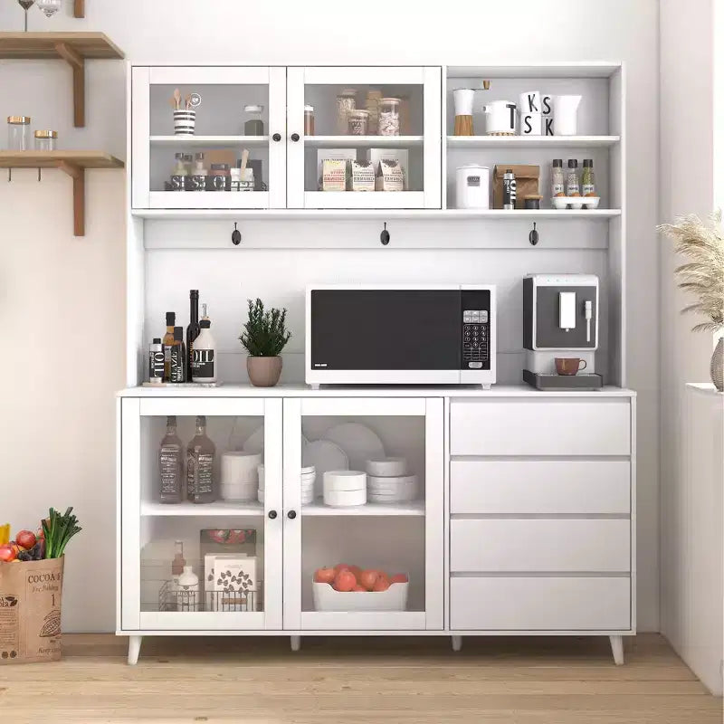 Grande mobile dispensa credenza da cucina indipendente con 4 cassetti e armadietto contenitore