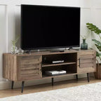 Mobile TV rustico in rovere Mid-Century per TV fino a 70 pollici