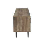 Mobile TV rustico in rovere Mid-Century per TV fino a 70 pollici