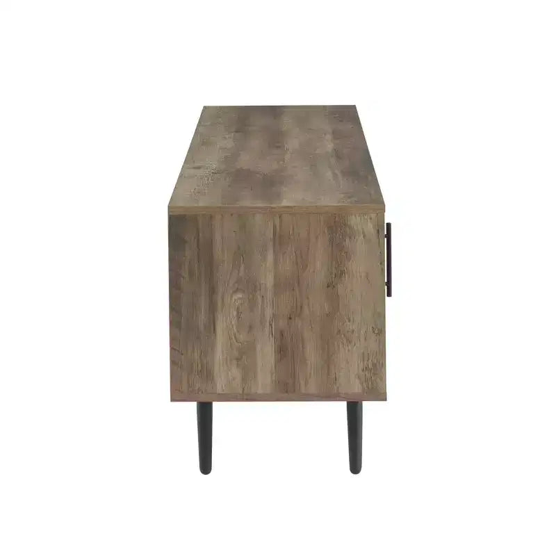 Mobile TV rustico in rovere Mid-Century per TV fino a 70 pollici