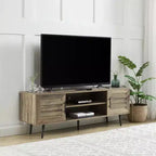 Mobile TV rustico in rovere Mid-Century per TV fino a 70 pollici