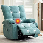 Swivel Rocker Recliner Chair with Heat and Massage,360 Degree Swivel Rocking Single Sofa, Lazy Boy Recliner Chairs for Living Room