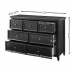 Cassettiera Moderna a 7 Cassetti, Mobile a 7 Cassetti, Organizzatori Armadio con Cassetti, Mobile Contenitore Vestiti, Bianco