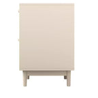 Comodino in rattan, comodino in legno, tavolino d'appoggio, tavolino da salotto con 2 cassetti, naturale antico-ModernLuxe