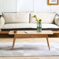 MAYEERTY Mid-Century Solid Wood Coffee table with Lift-top, Drawers, Storage, Easy to assemble