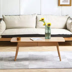 MAYEERTY Mid-Century Solid Wood Coffee table with Lift-top, Drawers, Storage, Easy to assemble
