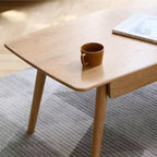 Tavolino da caffè sollevabile in legno massello stile metà secolo
