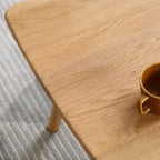Tavolino da caffè sollevabile in legno massello stile metà secolo