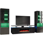 Fireplace Entertainment Center with Bookcases