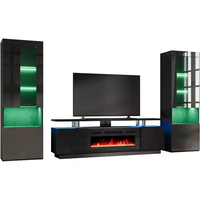 Fireplace Entertainment Center with Bookcases