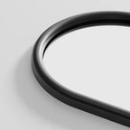 Specchio a figura intera 64x21 con cornice in legno nero ad arco
