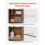 Libreria stretta in legno a 5 ripiani, scaffale sottile alto 134 cm