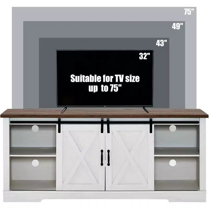 Mobile TV rustico da 66" per televisori fino a 75 pollici