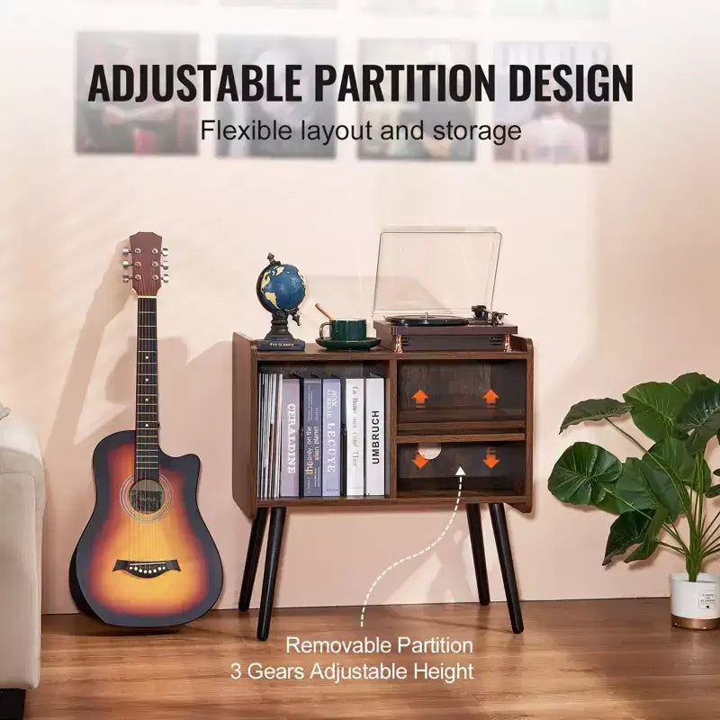 Mobile per Giradischi con Spazio per Contenere Fino a 100 Album in Vinile