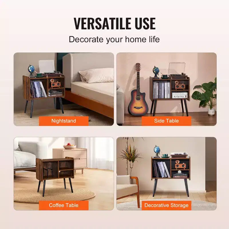 Mobile per Giradischi con Spazio per Contenere Fino a 100 Album in Vinile