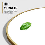 Specchio da bagno ad arco 38x26 con cornice in lega di alluminio, specchio da parete HD per camera da letto, soggiorno, ingresso, oro