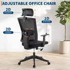 Sedia da ufficio ergonomica, sedie da scrivania, supporto lombare regolabile, sedia girevole, sedia da computer regolabile e reclinabile