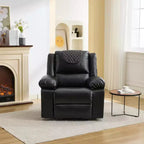 Adult Manual Recliner, Equipped with Side Storage Pockets and Remote Control, Compact Single Sofa, for Living Room, Bedroom