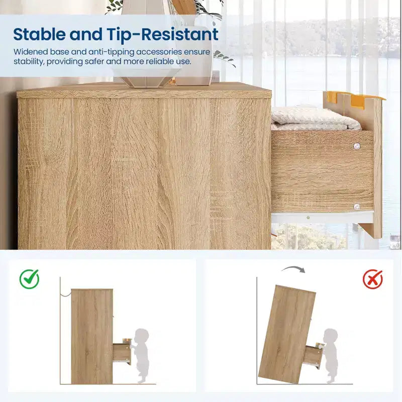 Cassettiera scanalata per camera da letto, comò doppio a 10 cassetti con maniglie dorate, mobile moderno per camera da letto e organizzazione dell'armadio
