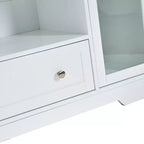 Credenza a buffet da 51 pollici con cassetti, ante e ripiani regolabili