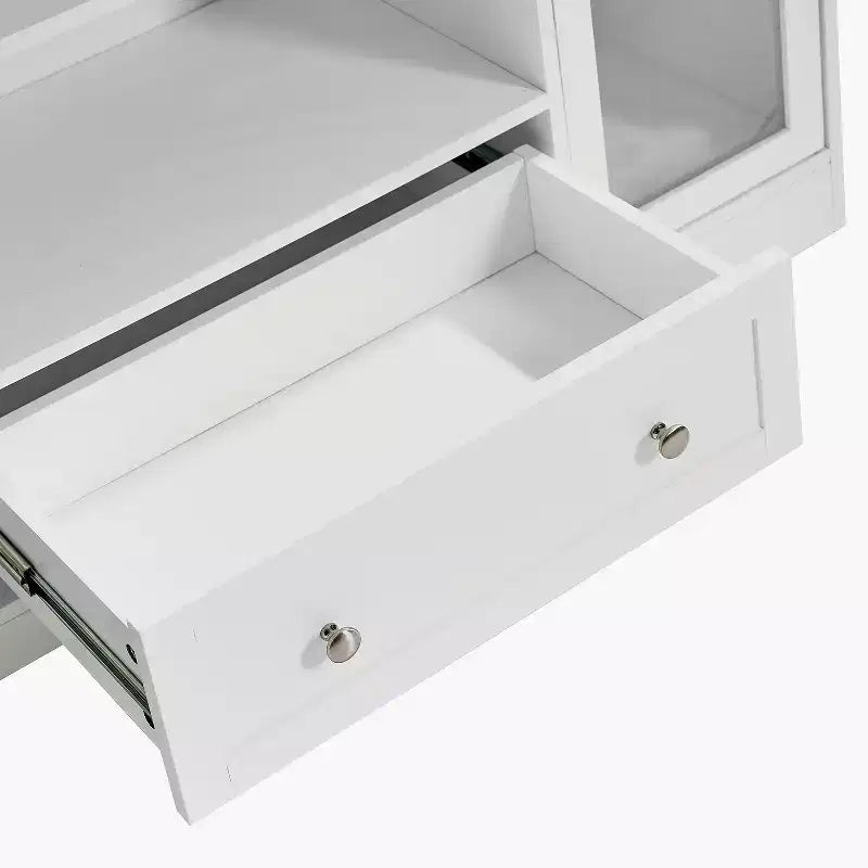 Credenza a buffet da 51 pollici con cassetti, ante e ripiani regolabili