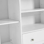 Credenza a buffet da 51 pollici con cassetti, ante e ripiani regolabili