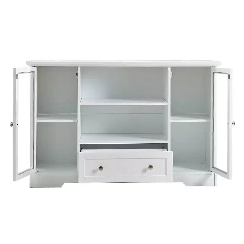 Credenza a buffet da 51 pollici con cassetti, ante e ripiani regolabili