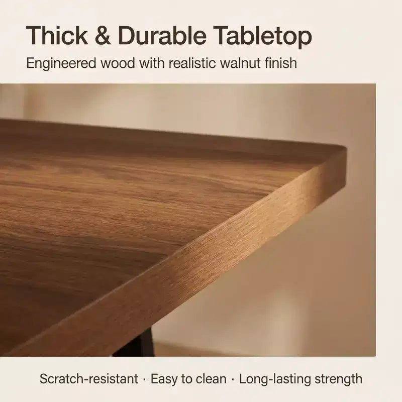Set da pranzo di 5 pezzi con 4 sedie in camoscio e tavolo in legno MDF con gambe in metallo
