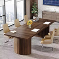 Lantine 78.7-Inch Conference Table for 6-8 People, Large Rectangle Meeting Table for Office Boardroom, Farmhouse Seminar Desk, Walnut