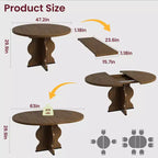 Tavolo da pranzo ovale allungabile per 4-8 persone, tavolo da cucina in stile rustico, piano espandibile da 120-160 cm, struttura robusta in metallo, design salvaspazio