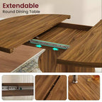 Tavolo da pranzo ovale allungabile per 4-8 persone, tavolo da cucina in stile rustico, piano espandibile da 120-160 cm, struttura robusta in metallo, design salvaspazio