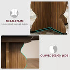 Tavolo da pranzo ovale allungabile per 4-8 persone, tavolo da cucina in stile rustico, piano espandibile da 120-160 cm, struttura robusta in metallo, design salvaspazio