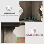 Tavolo da pranzo ovale allungabile per 4-8 persone, tavolo da cucina in stile rustico, piano espandibile da 120-160 cm, struttura robusta in metallo, design salvaspazio