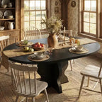 Tavolo da pranzo ovale allungabile per 4-8 persone, tavolo da cucina in stile rustico, piano espandibile da 120-160 cm, struttura robusta in metallo, design salvaspazio
