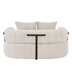 Divano letto Cloud con seduta profonda oversize in Boucle da 64" con 4 cuscini e supporto in metallo