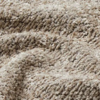 Divano letto Cloud con seduta profonda oversize in Boucle da 64" con 4 cuscini e supporto in metallo