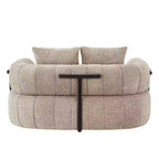 Divano letto Cloud con seduta profonda oversize in Boucle da 64" con 4 cuscini e supporto in metallo