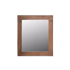 HomeRoots 46 Brown Dresser Solid Wood Mirror