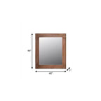 Cassettiera 46" in legno massello marrone con specchio