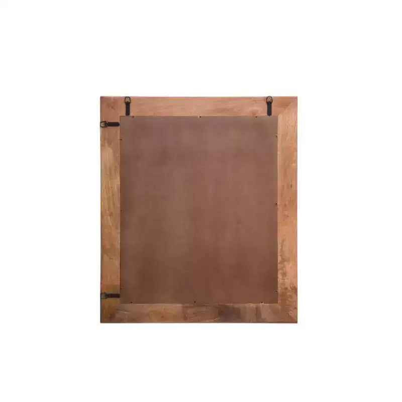 Cassettiera 46" in legno massello marrone con specchio