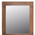 Cassettiera 46" in legno massello marrone con specchio