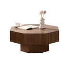 Tavolino da caffè ottagonale in legno, 30,5" finitura noce