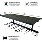 Triangolo Teal G-Tool + Scaffale | Sistema di Stoccaggio a Parete Regolabile | Portata 136 kg