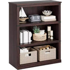 3 Tier Farmhouse Bookcase,31.4 Open Storage Wooden Bookshelf, Display Bookshelves, Floor Standing Book Shelf Book Case for Home Office,Living Room