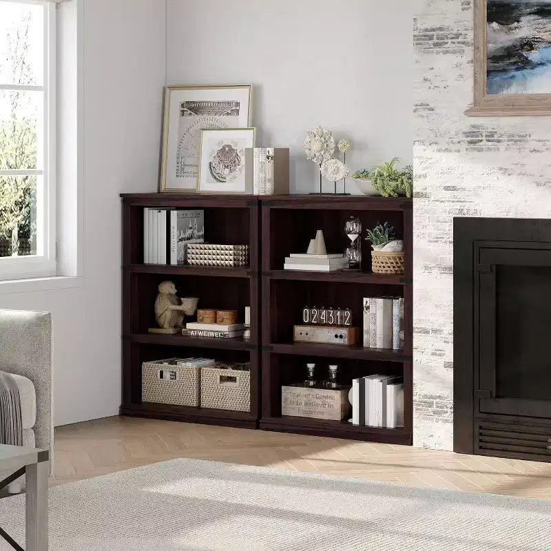 Libreria a 3 Ripiani Stile Rustico, Scaffale in Legno Aperto da 79.7 cm, Scaffale da Esposizione, Libreria da Terra per Casa Ufficio, Soggiorno